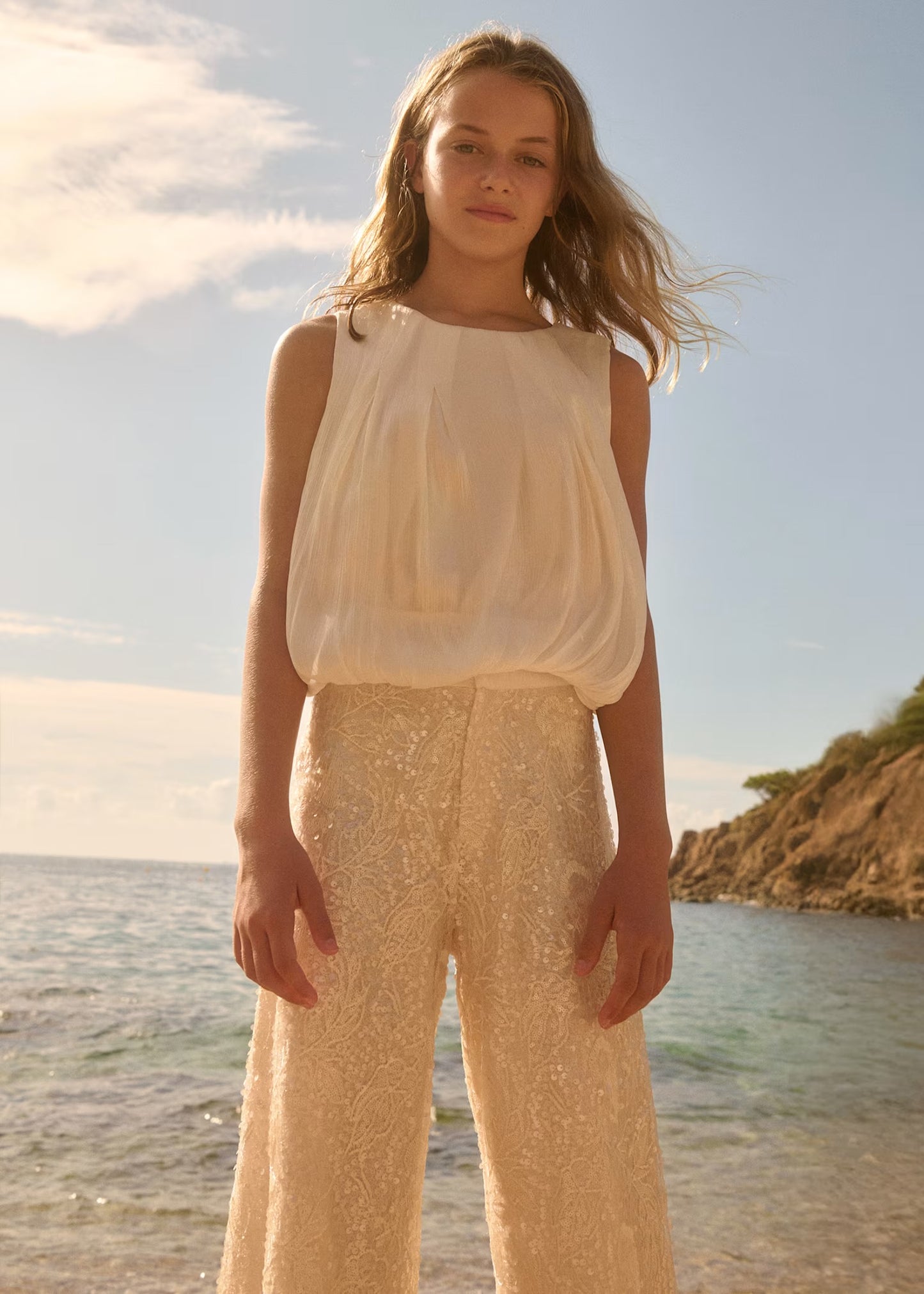 Abel & Lula Girl Sequin Pants and Top Set