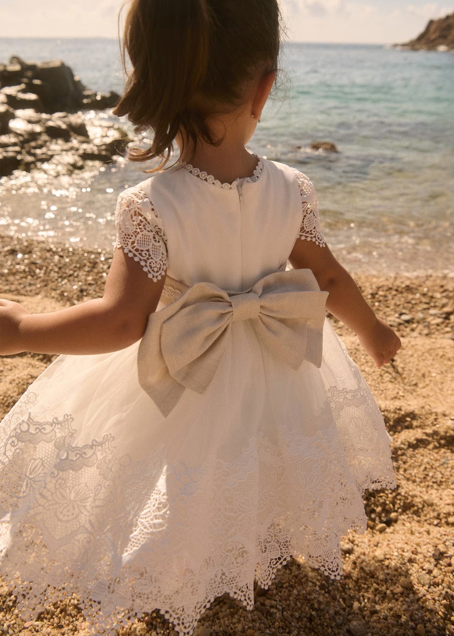 Abel & Lula Baby Embroidered Tulle Dress
