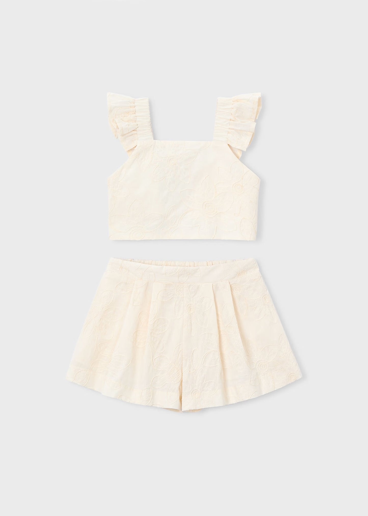 Mayoral Girl Shorts and Ruffled Top Set