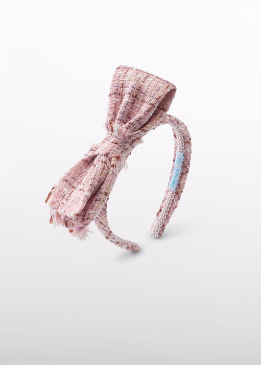 Abel & Lula Girl Tweed Headband with Bow