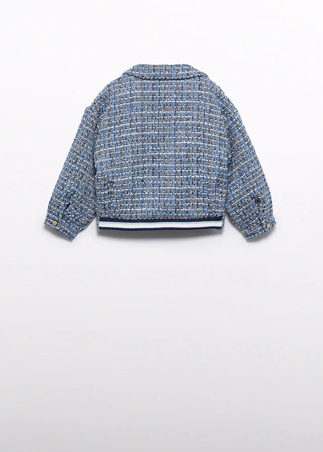 Abel & Lula Tweed Jacket, Tweed Skirt, Ribbed Knit Turtleneck Set