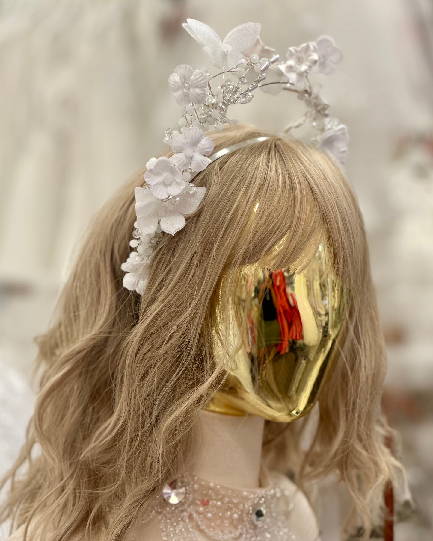 AB 3D Headband w/Flowers and Butterflies