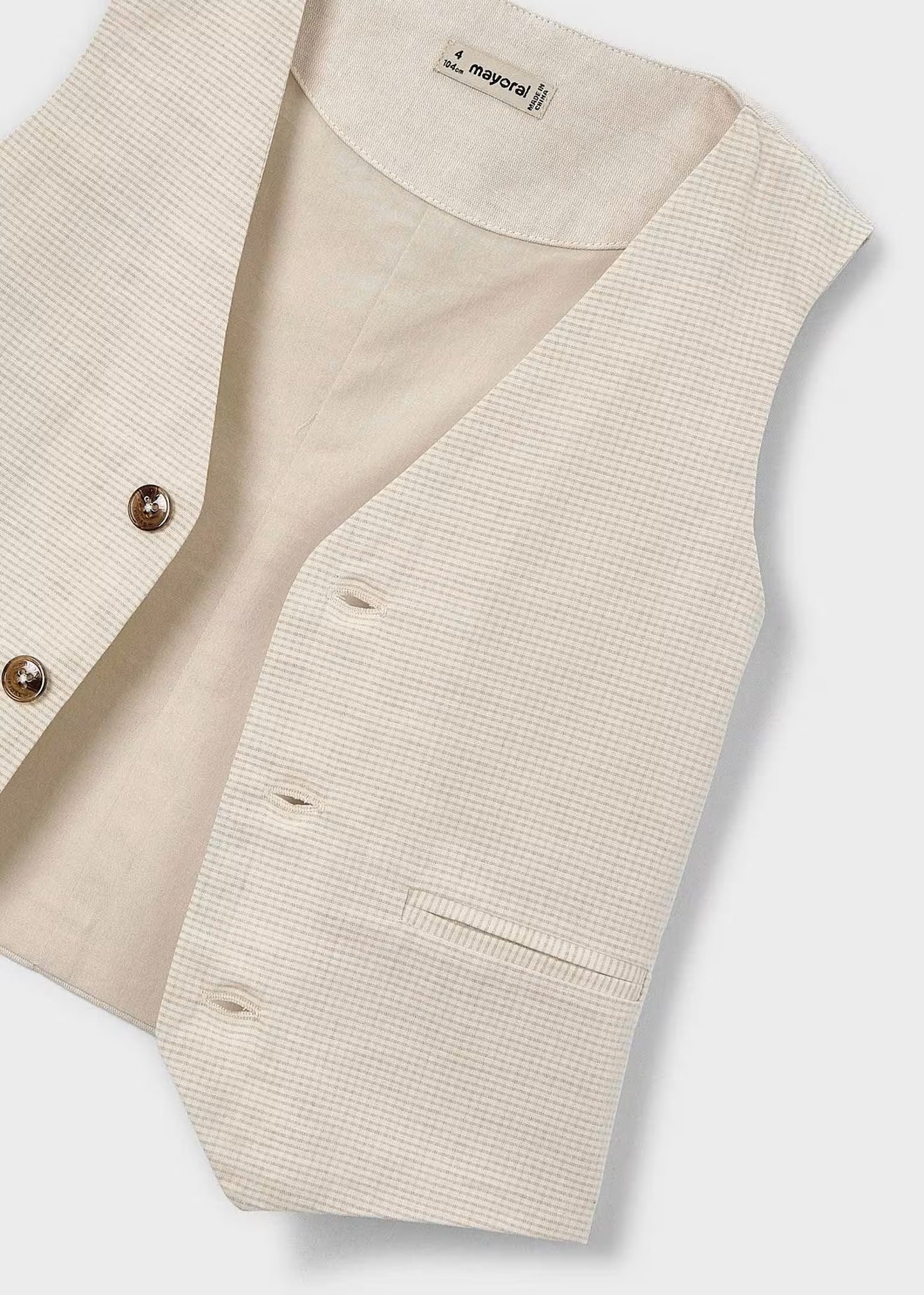 Mayoral 4pc Linen Vest Set