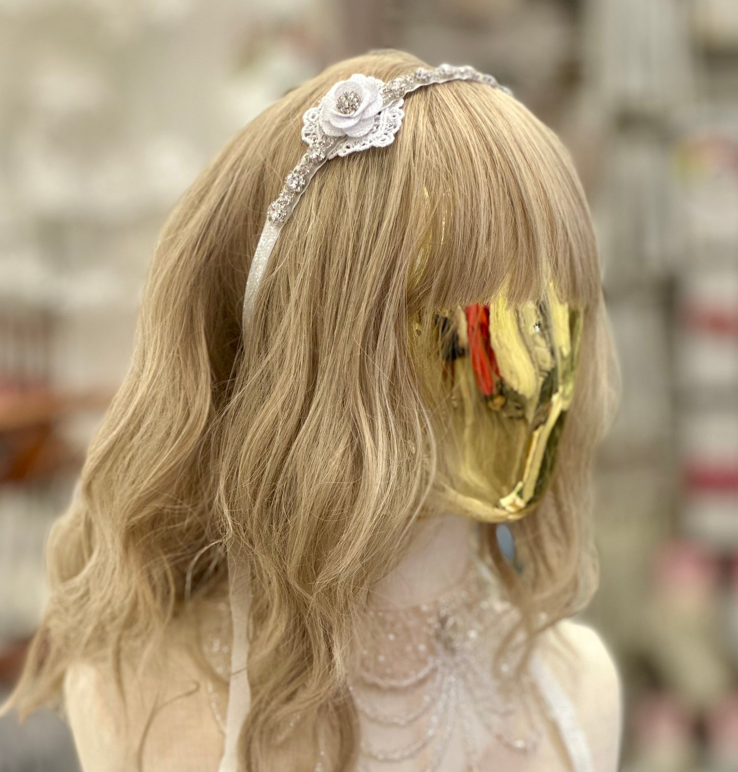 Girls Floral Rhinestone Headband