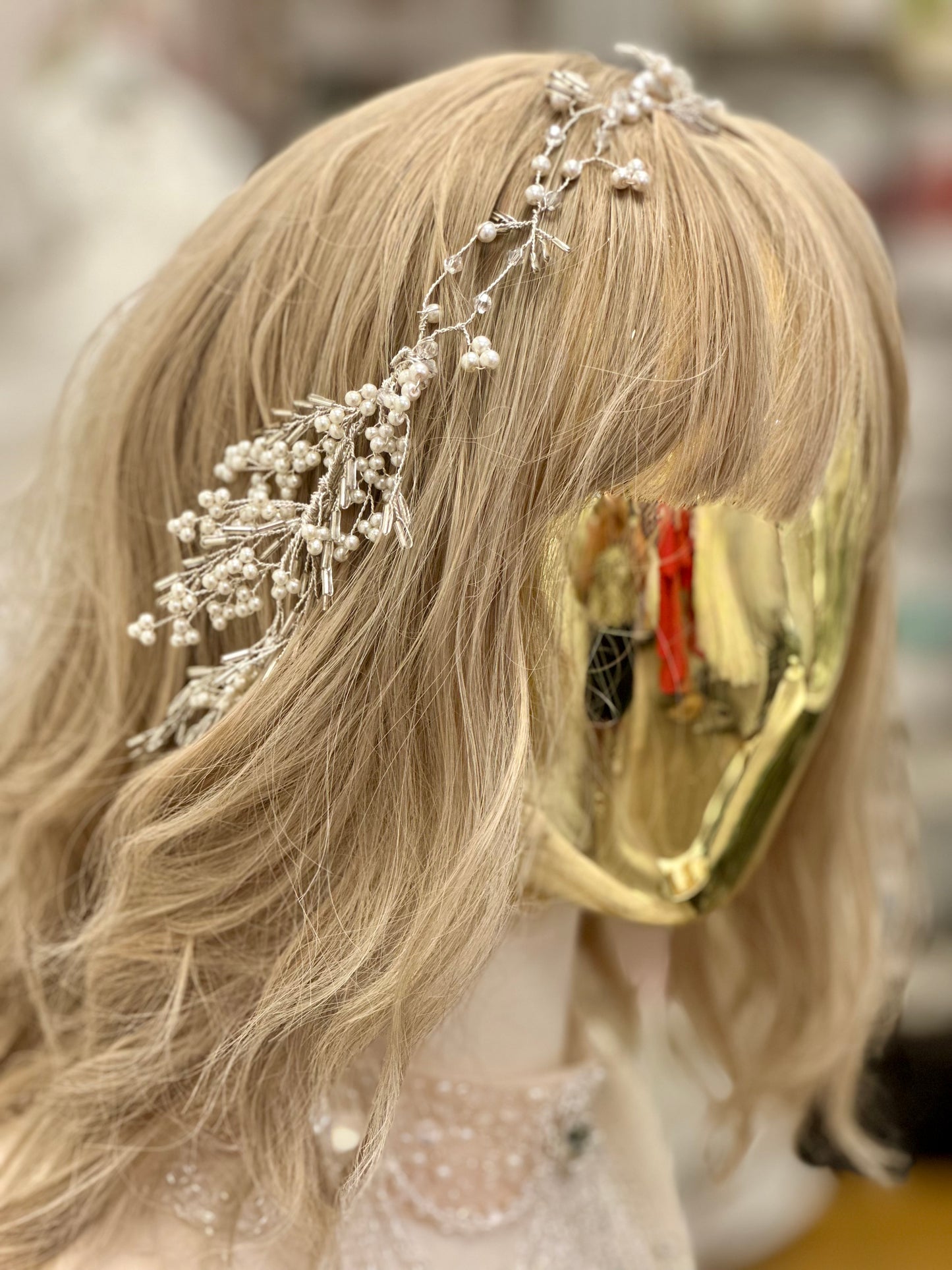 ST Crystal Pearl Headpiece