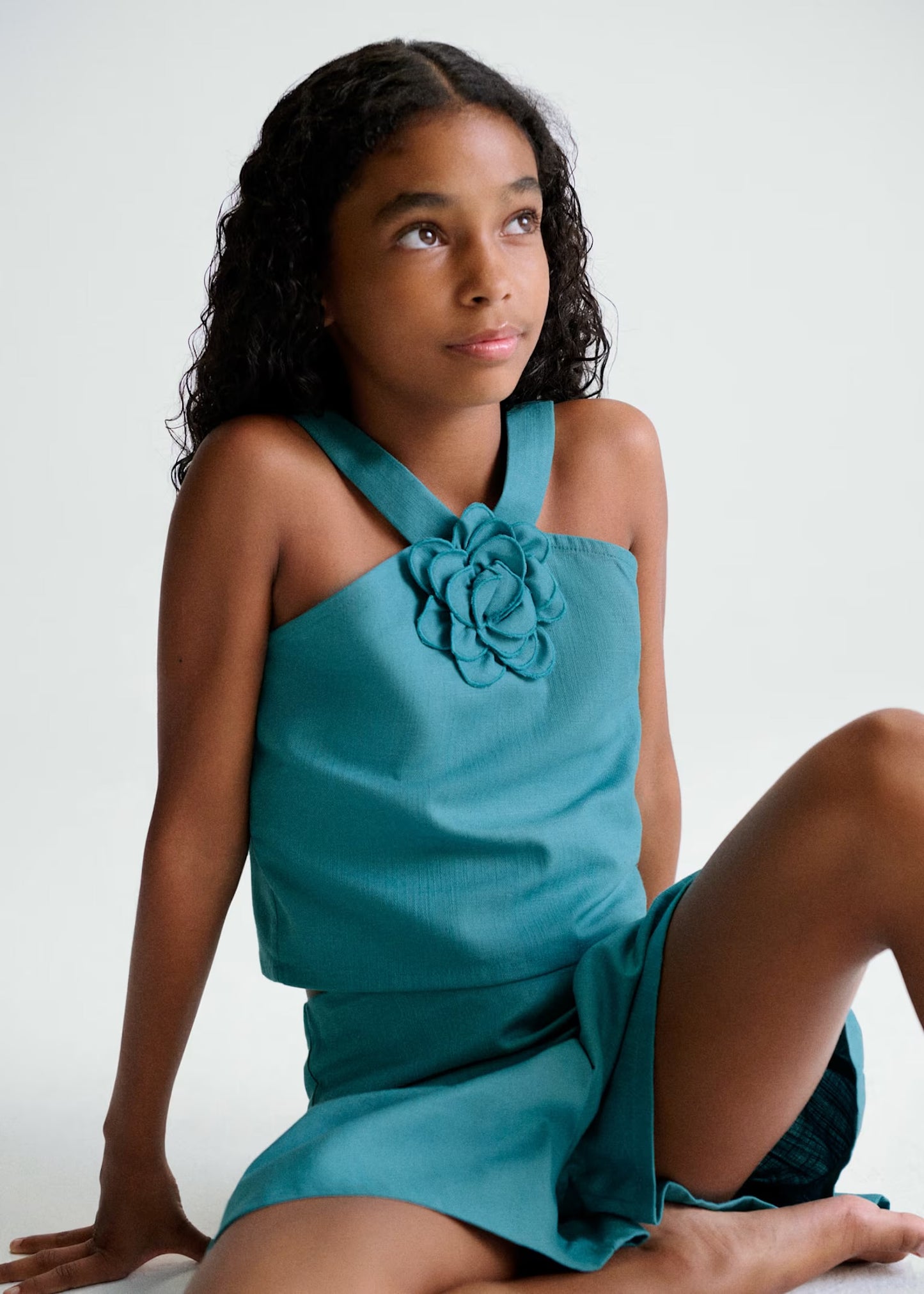 Mayoral Girl Shorts and Flower Top Set