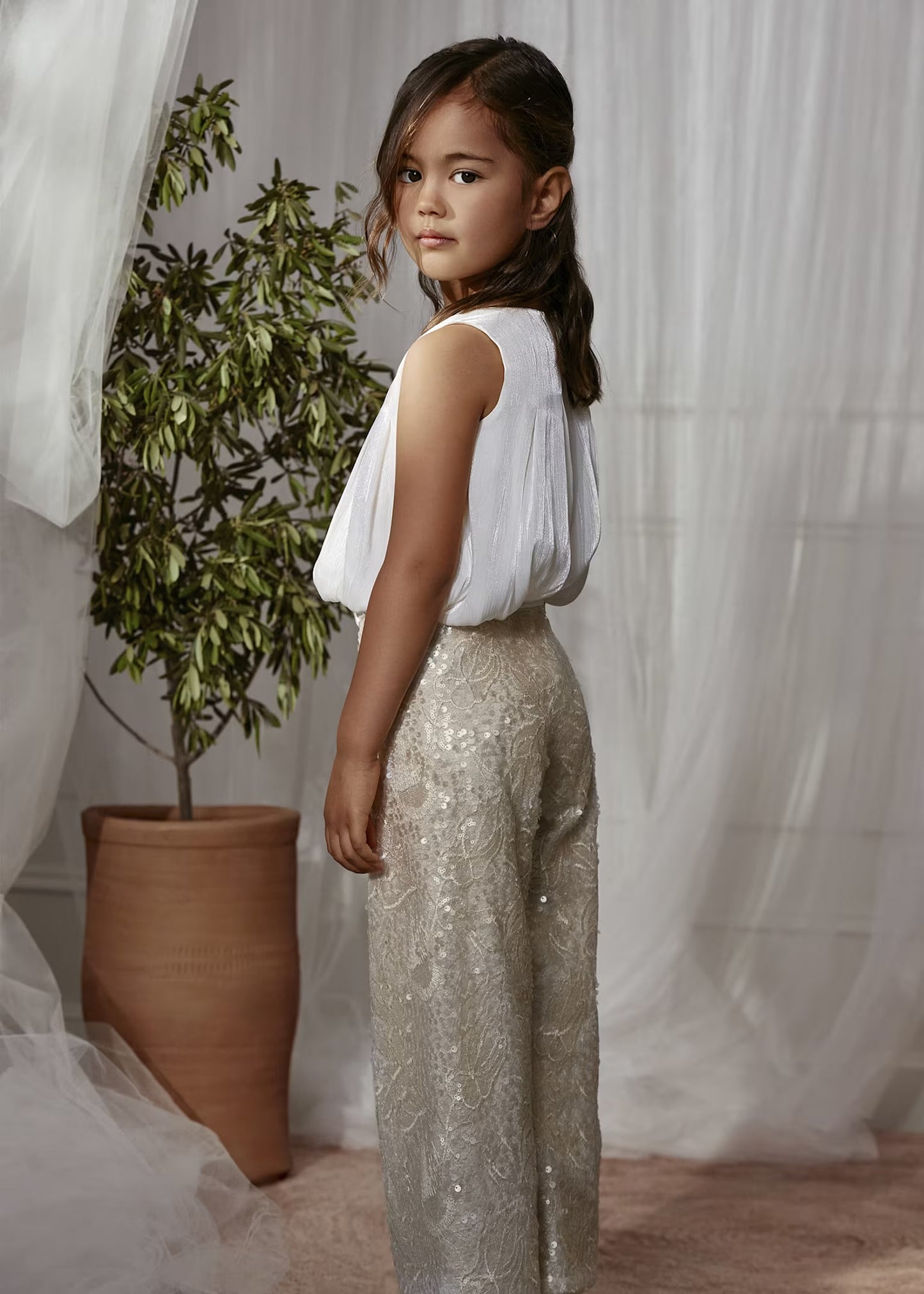 Abel & Lula Girl Sequin Pants and Top Set