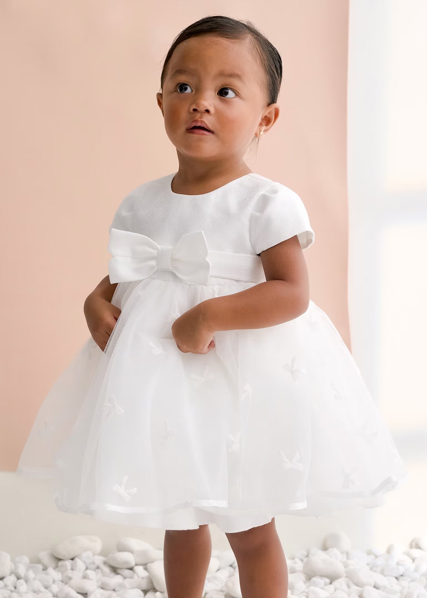 Abel & Lula Baby Embroidered Tulle Dress