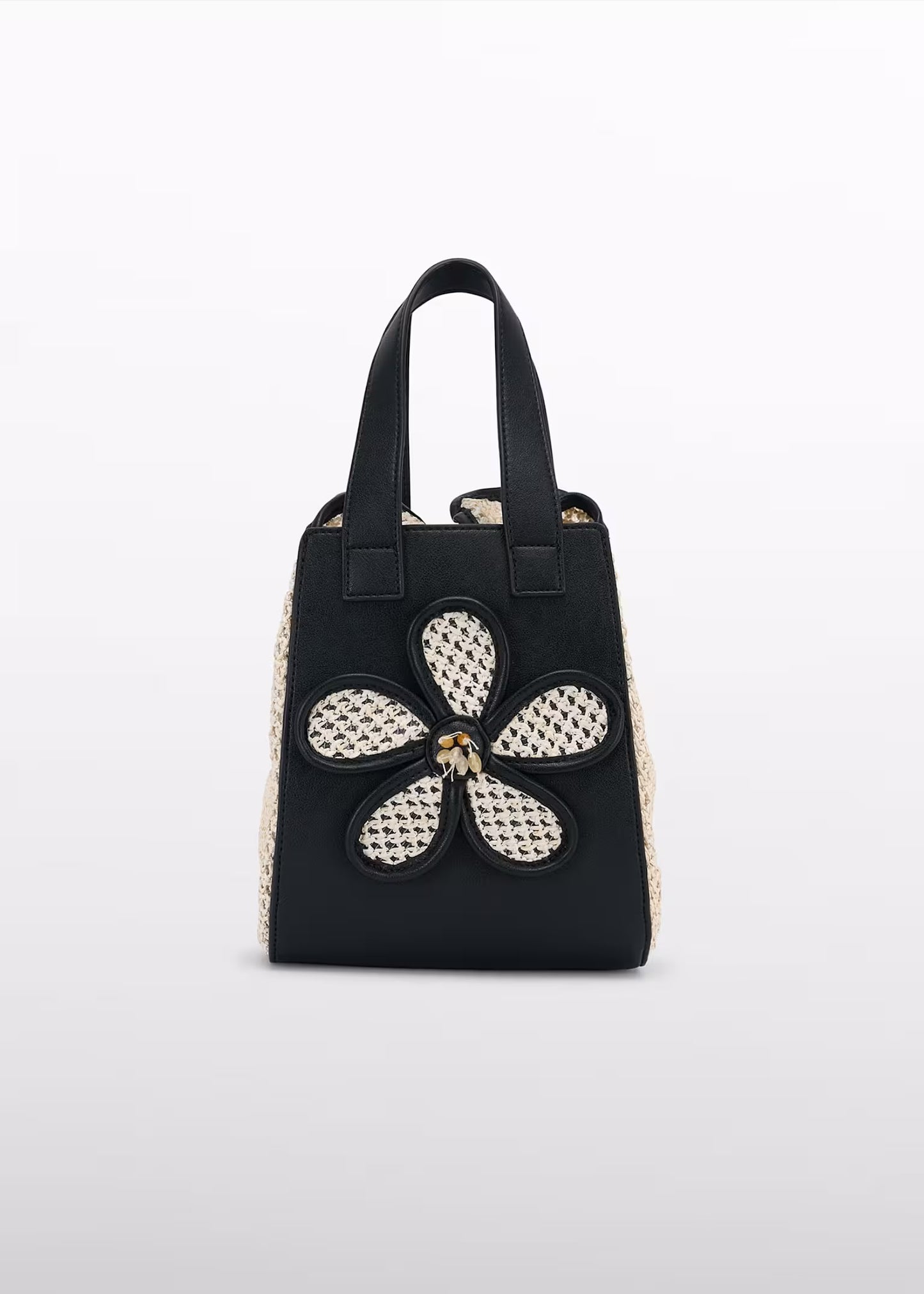 Abel & Lula Raffia Bag w/Flower Detail