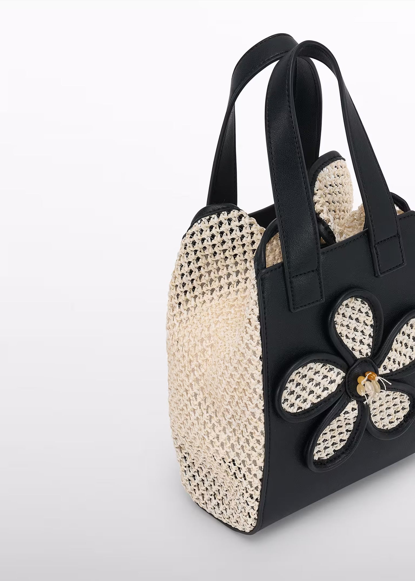 Abel & Lula Raffia Bag w/Flower Detail