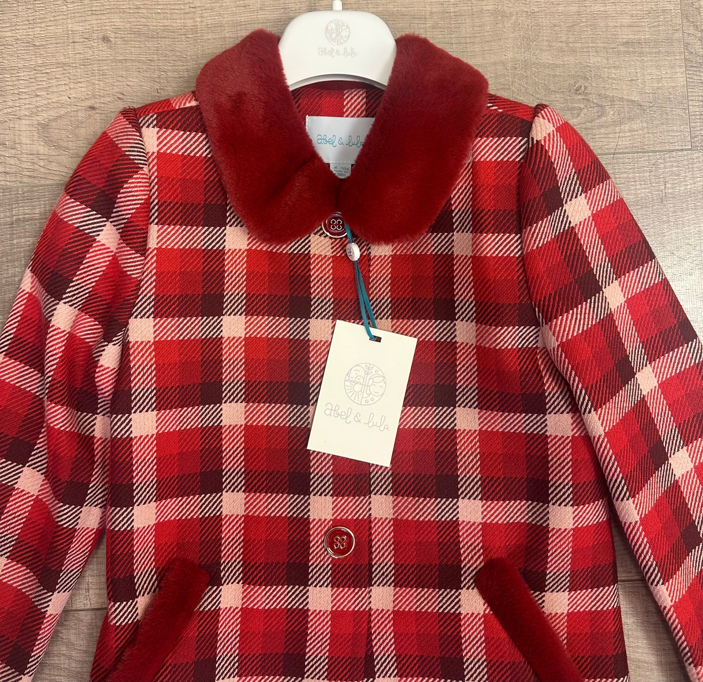 Abel & Lula Plaid Coat