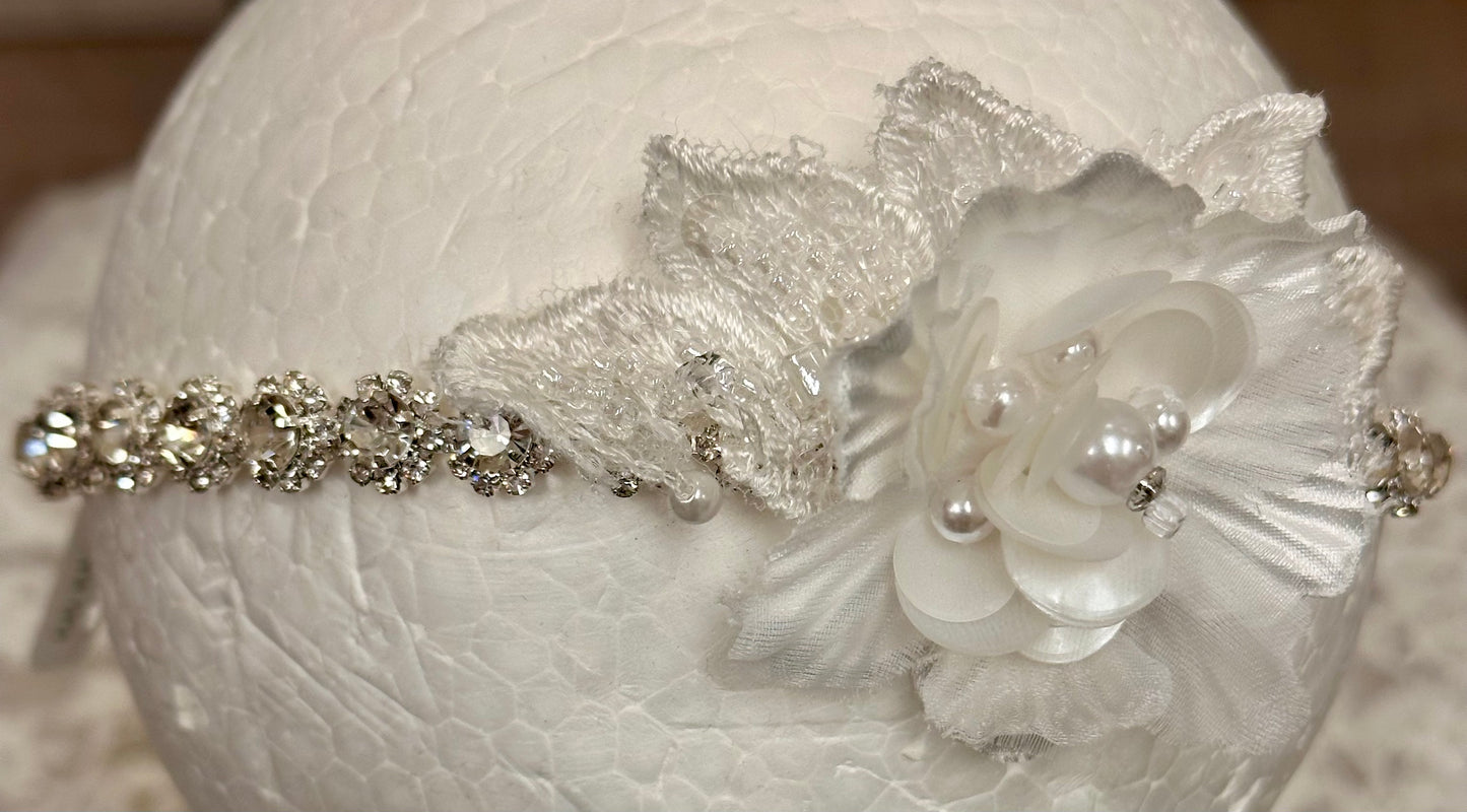 Rhinestone Headband with Appliqué