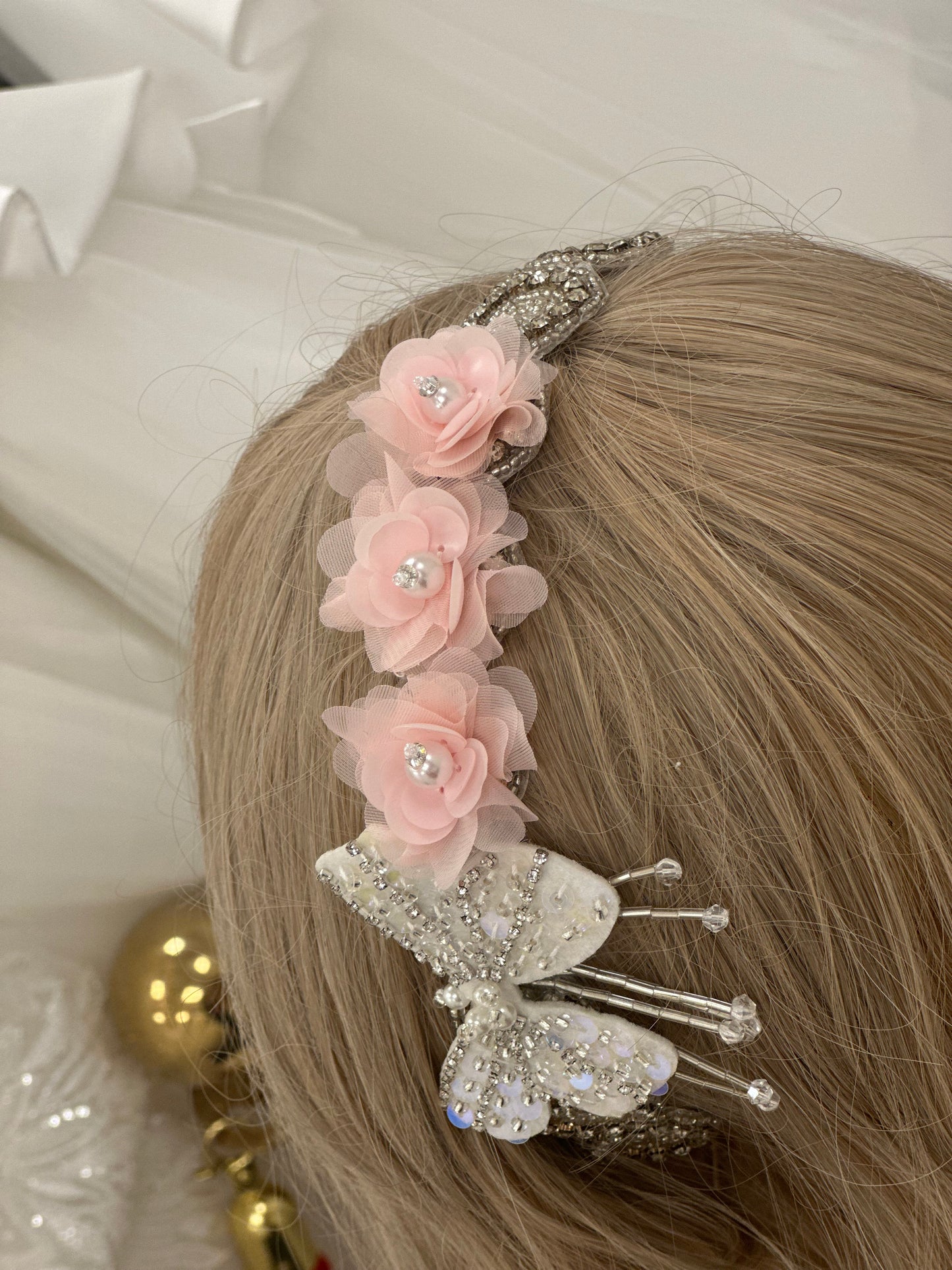 Floral Headpiece w/Butterfly