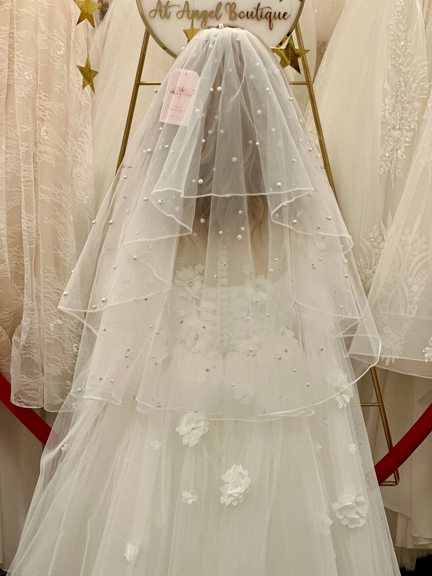25" Veil with Pearls