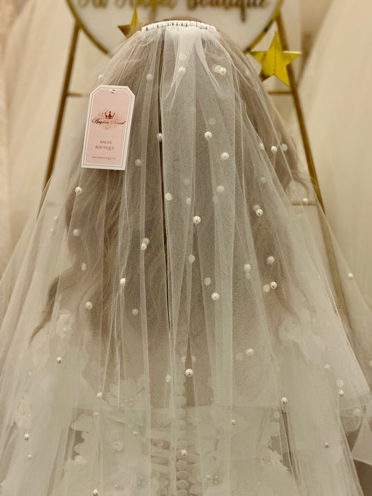 28" Veil with Pearls