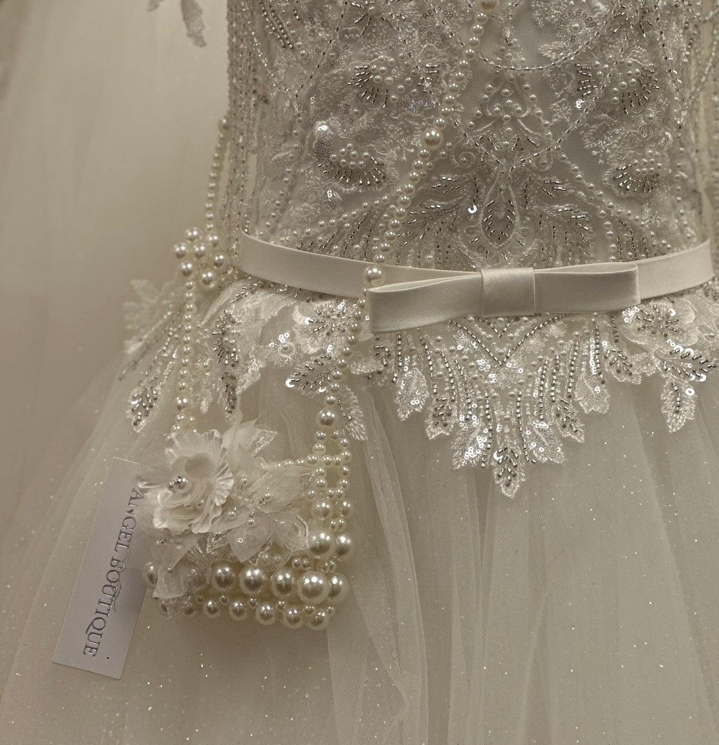 Beaded Square Pearl Bag