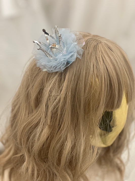 Sky Blue Crown Clip