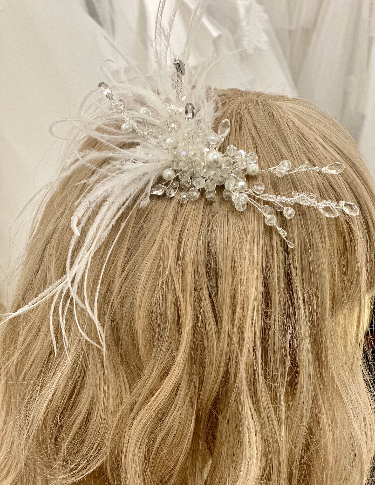 AB Crystal Feather Hair Clip