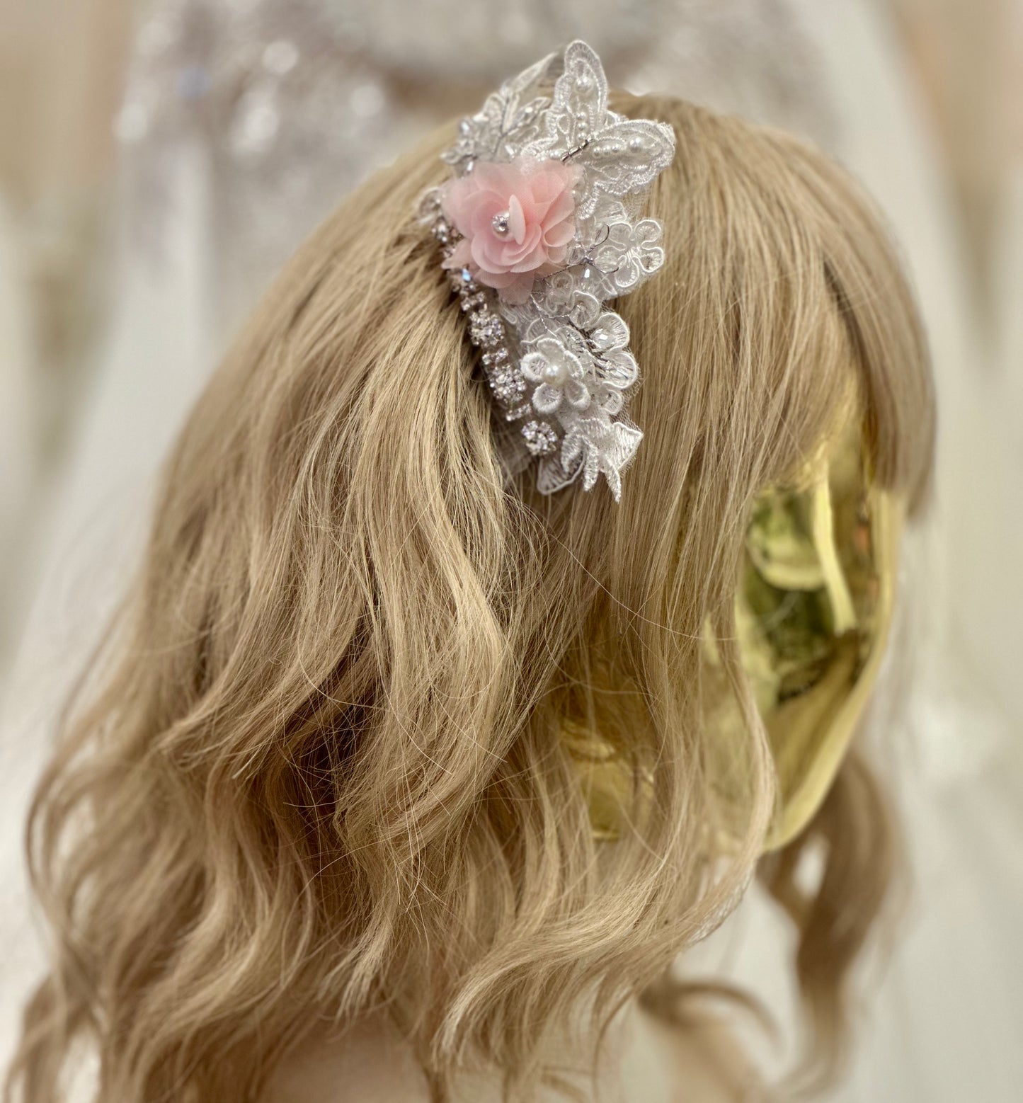 Girls Rhinestone Floral Comb
