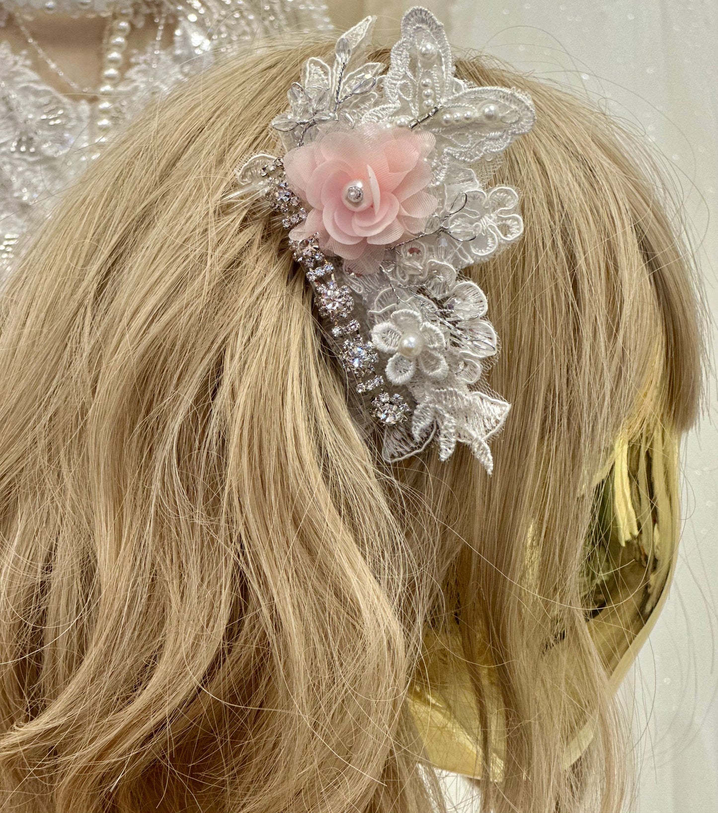 Girls Rhinestone Floral Comb