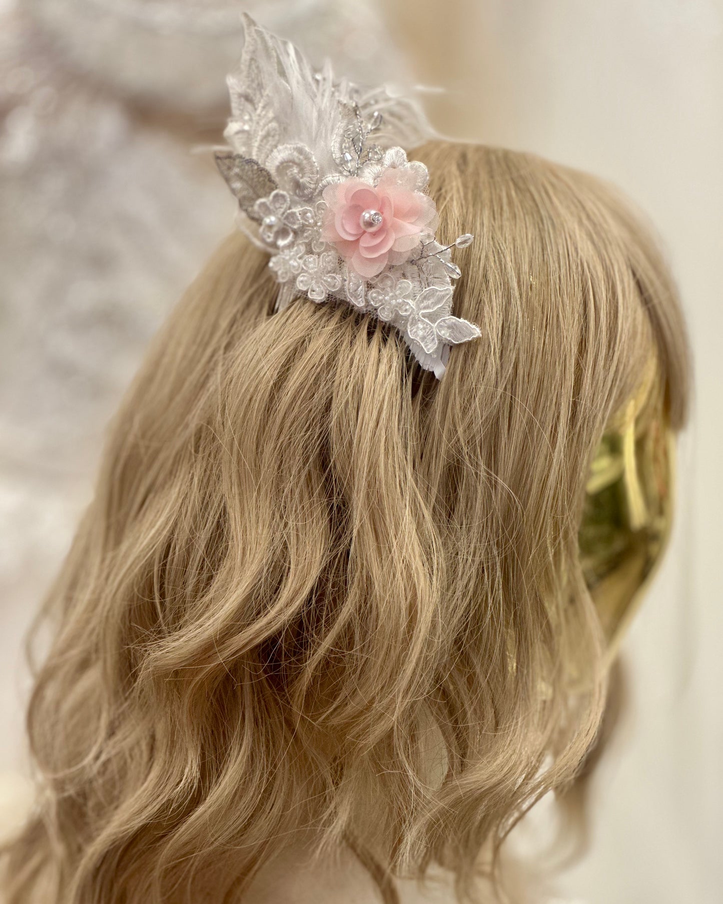 Girls Rhinestone Floral Comb