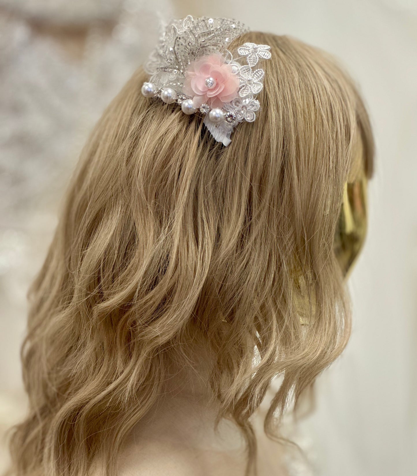 Girls Rhinestone Floral Comb
