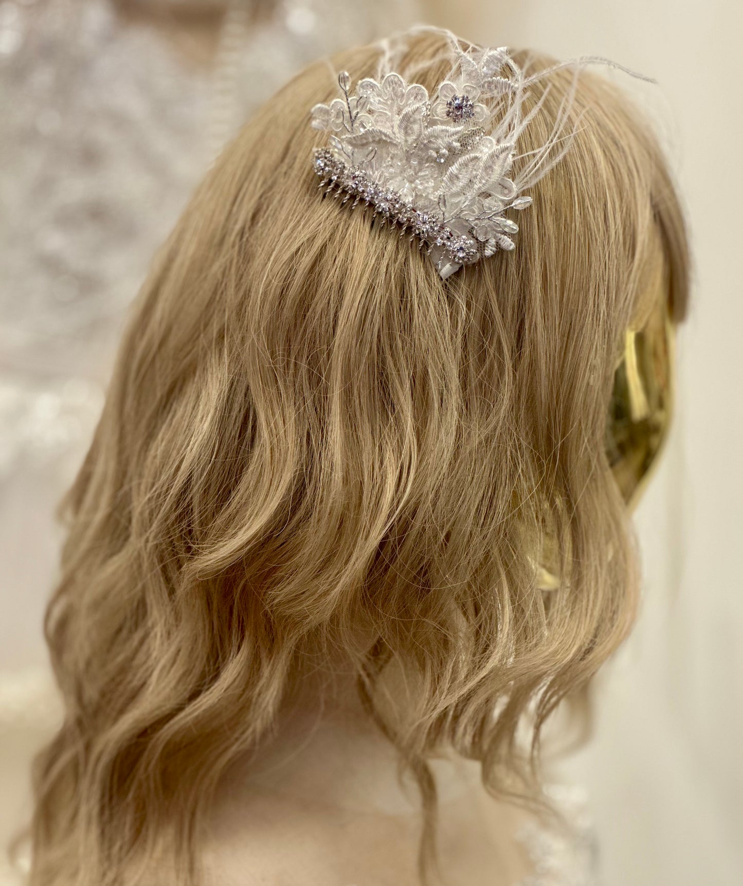 Girls Rhinestone Floral Comb