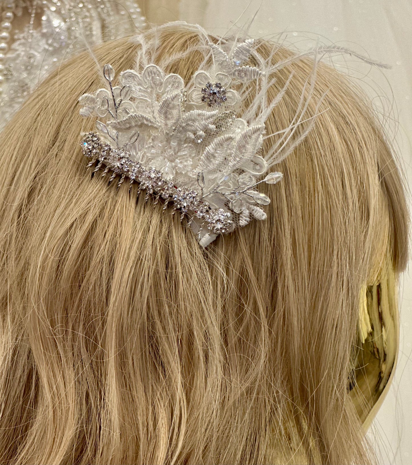 Girls Rhinestone Floral Comb