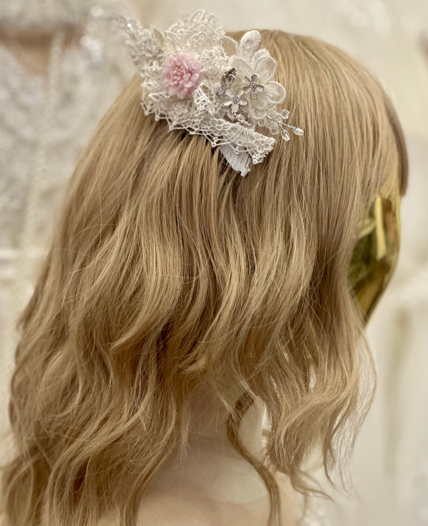 Girls Rhinestone Floral Comb