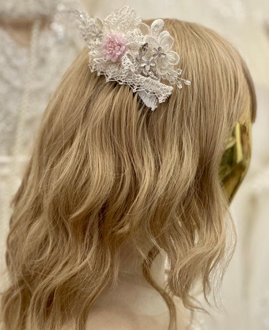 Girls Rhinestone Floral Comb