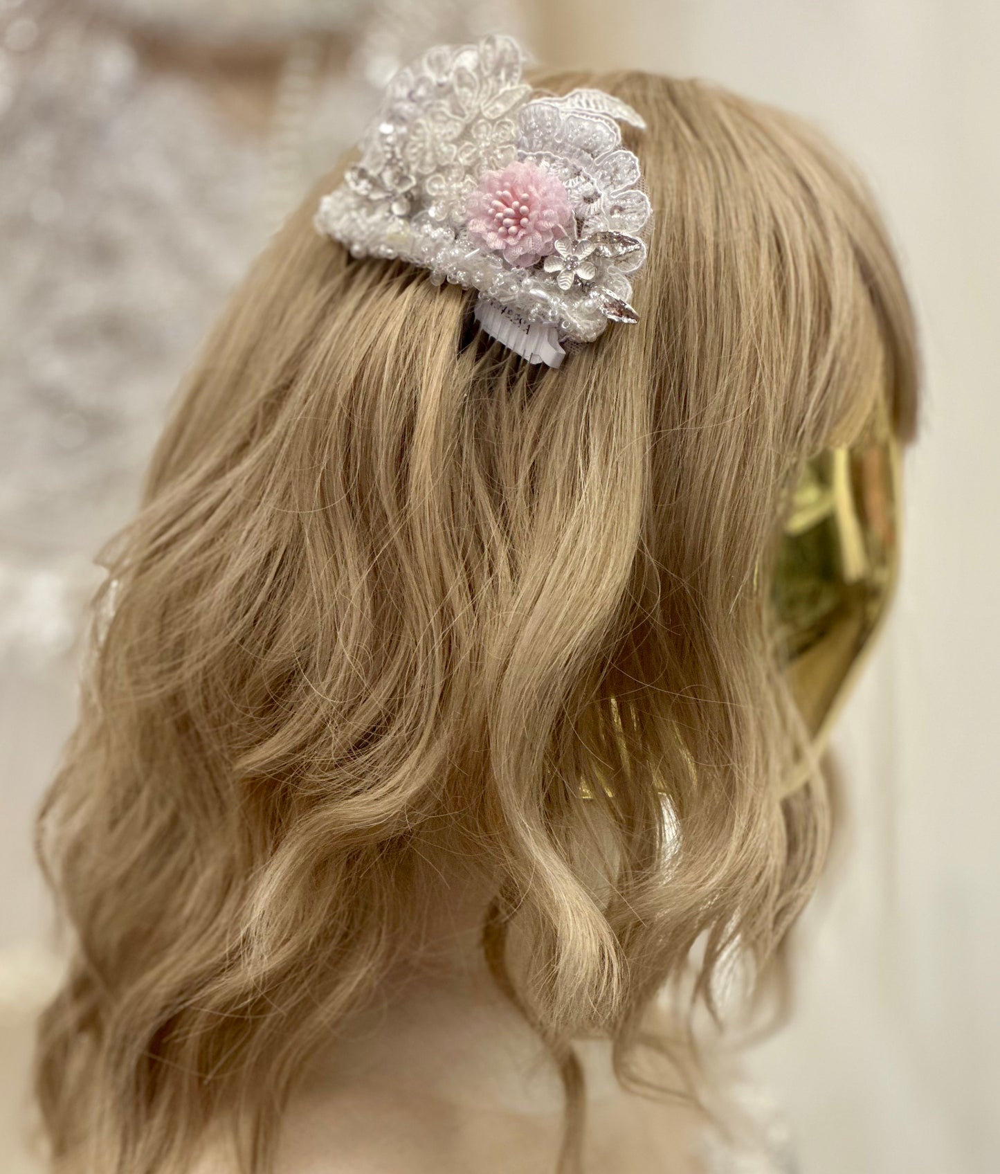 Girls Rhinestone Floral Comb