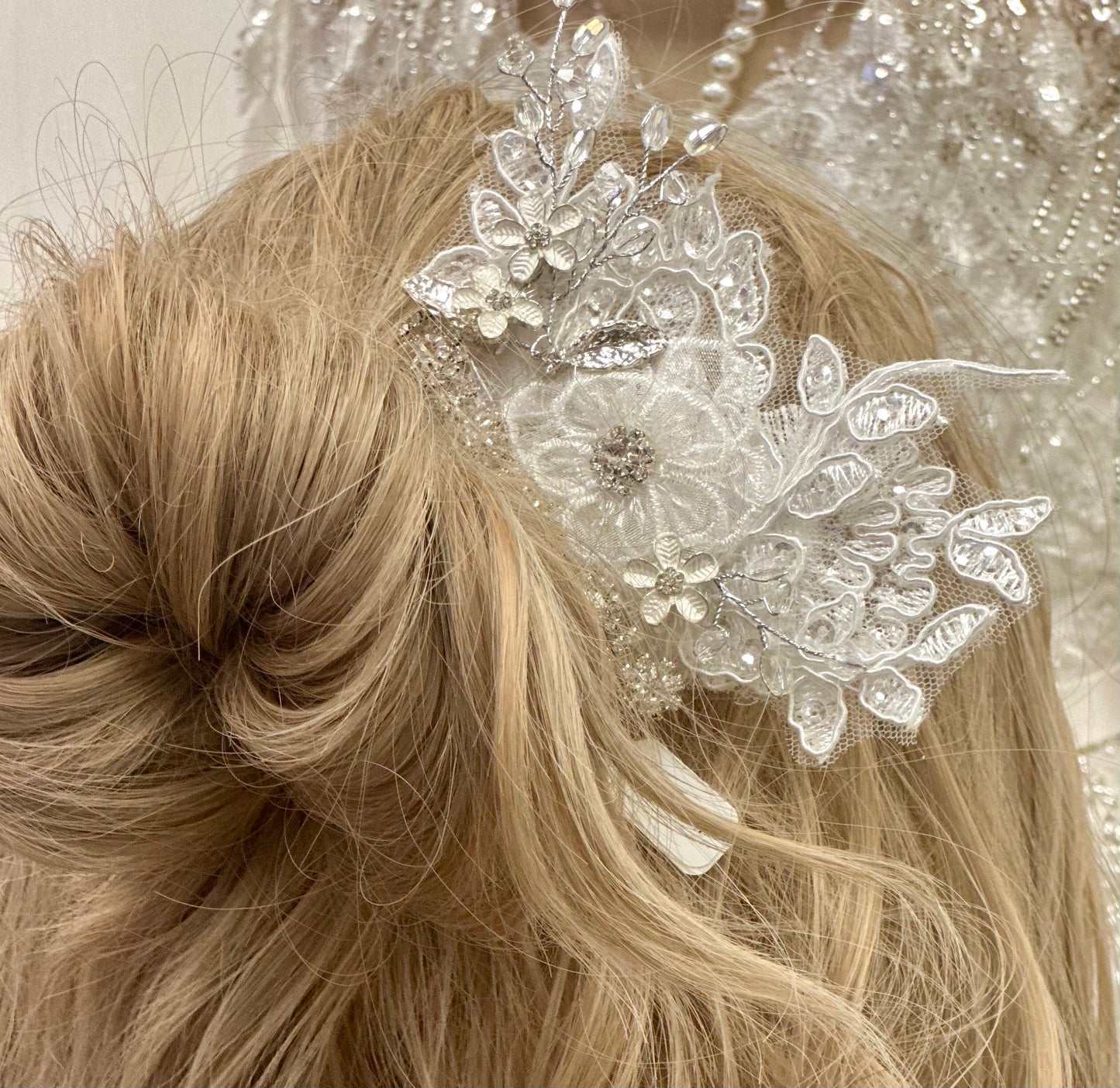 Girls Rhinestone Floral Comb