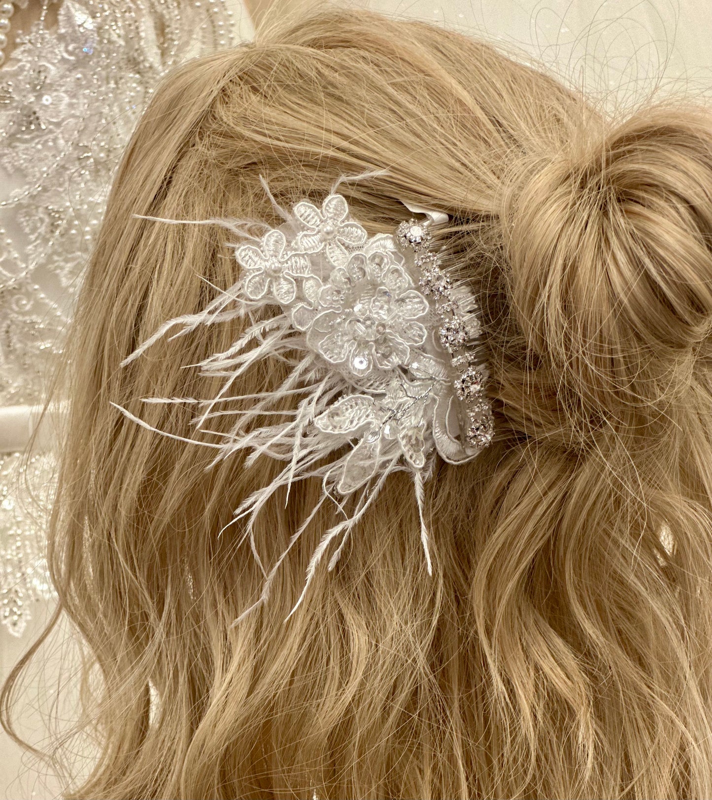 Girls Rhinestone Floral Comb