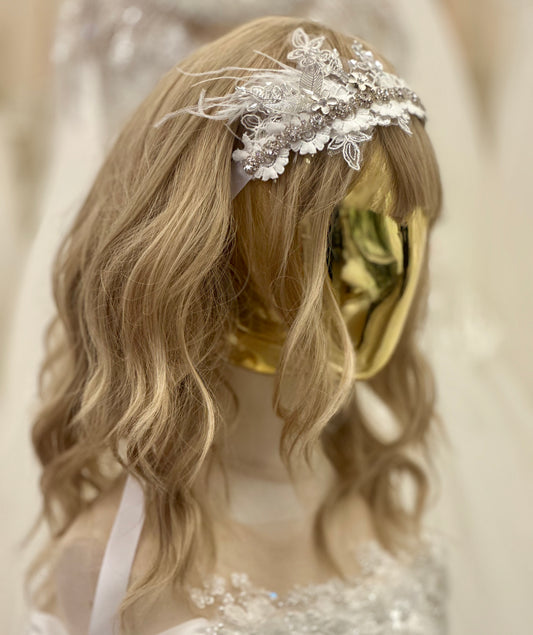 Girl Rhinestone Lace Headpiece