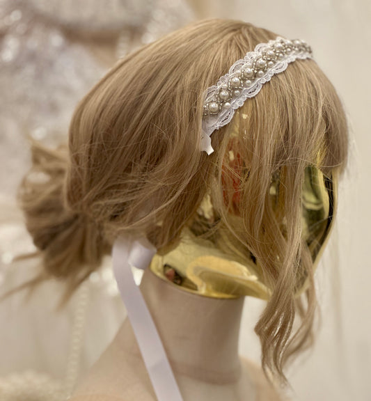 Girl Rhinestone Pearl Headpiece