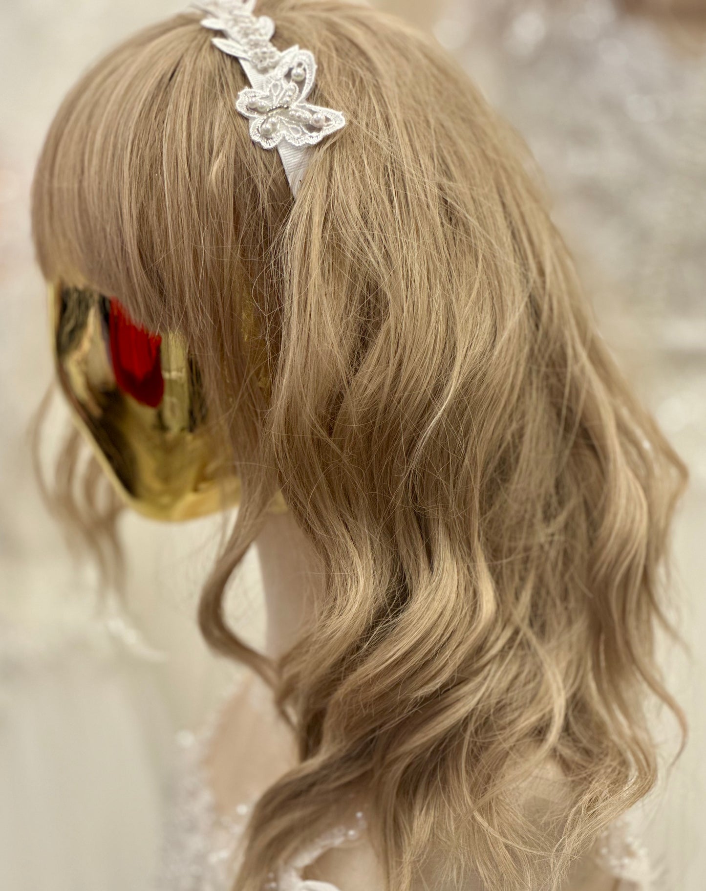 Girl Pearl Lace Headpiece