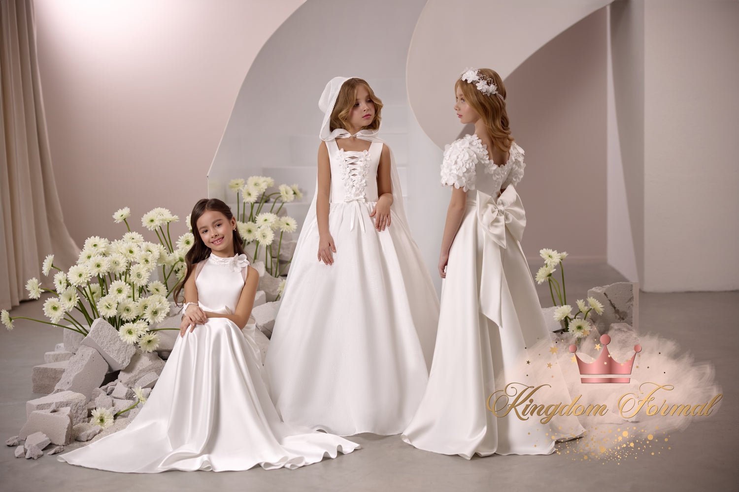 fashion angel communion dresses Amazon.com: Little Angel 5 Piece First Communion Outfit for 18 Inch Dolls White Satin Dress, Long Veil, Crown, Gloves & White Shoes Complete Doll Communion Set (Doll Not Included) : Toys & Games