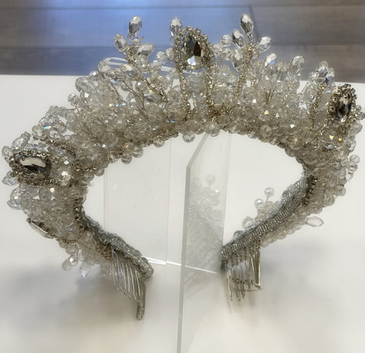 AB Crystal Beaded Tiara