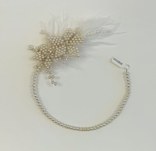 ST Pearl Hairpiece w/Feathers