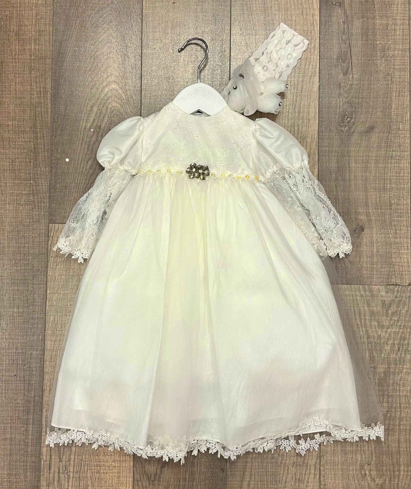 Macis Princess Baptism Dress & Headband