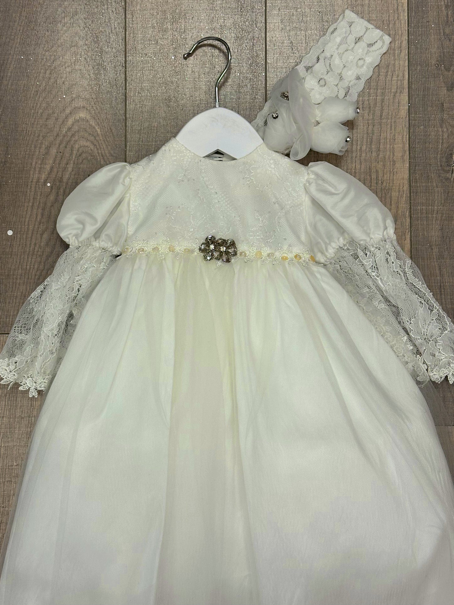 Macis Princess Baptism Dress & Headband