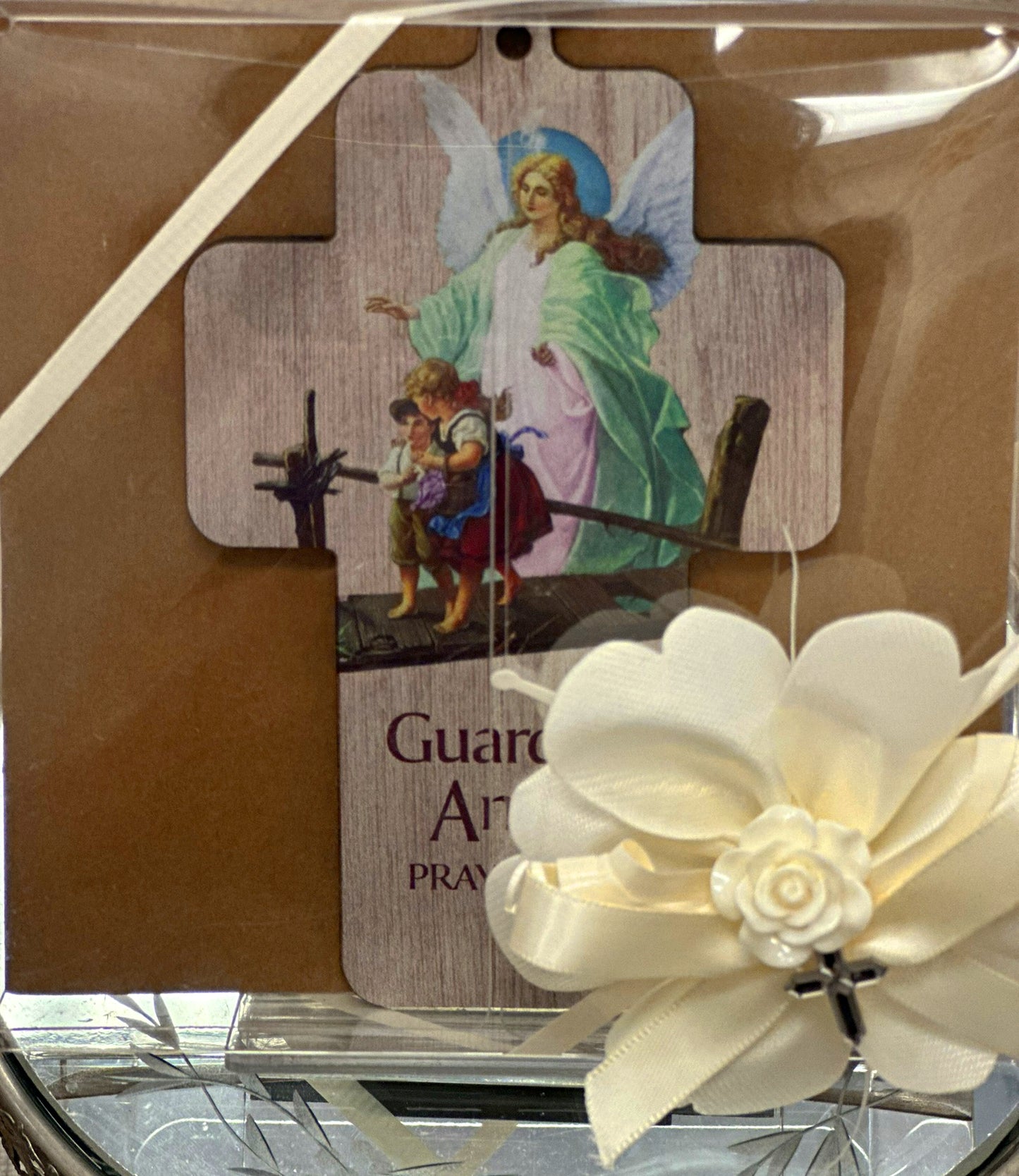 Wood Guardian Angel Cross