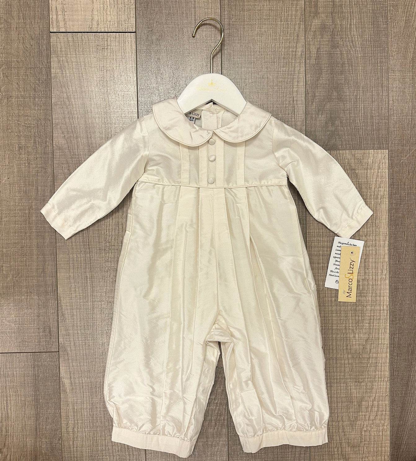 Marco & Lizzy Boys Dupioni Silk Romper