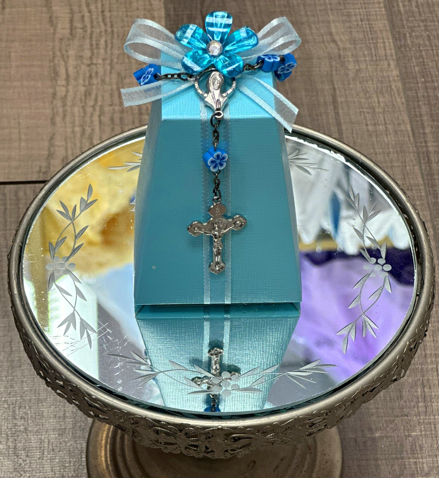Blue Daisy Decade Rosary