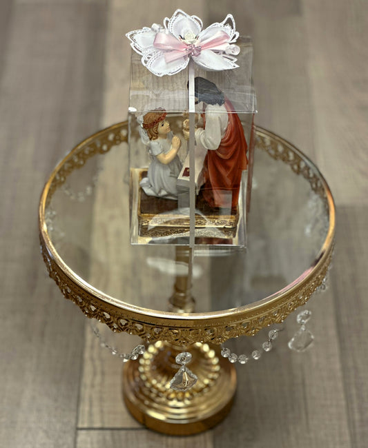 Jesus with Communion Girl Figure