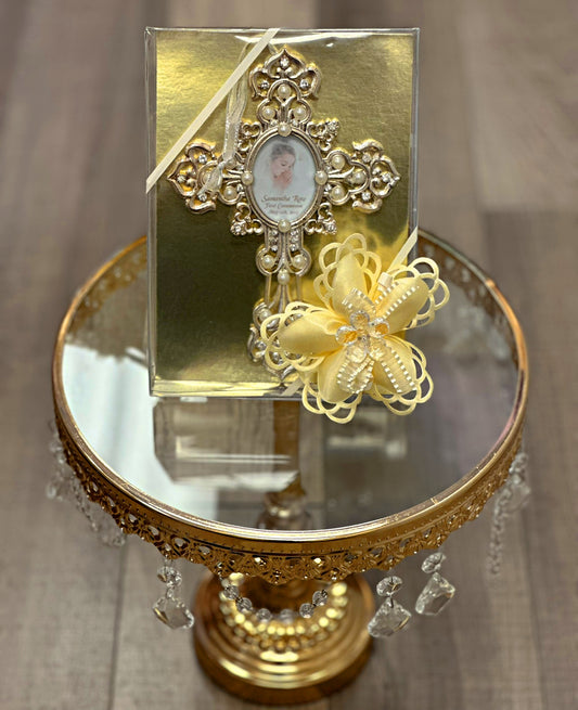 Hanging Pearl/Rhinestone Cross