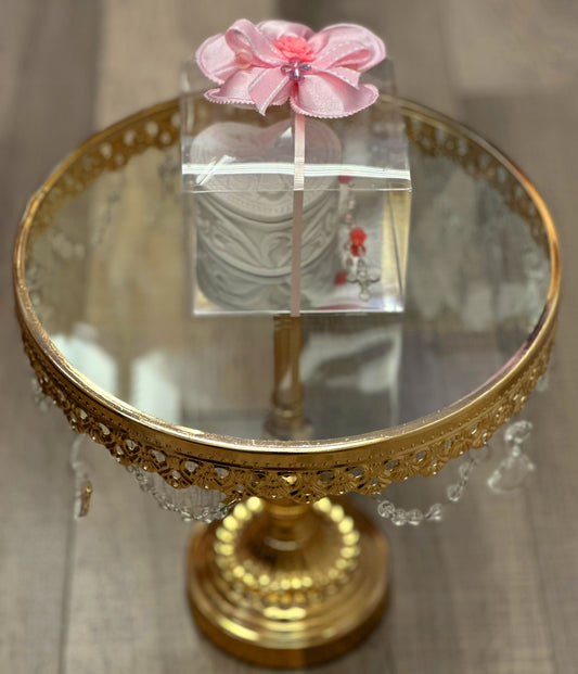 Heart Trinket Box with Rosary