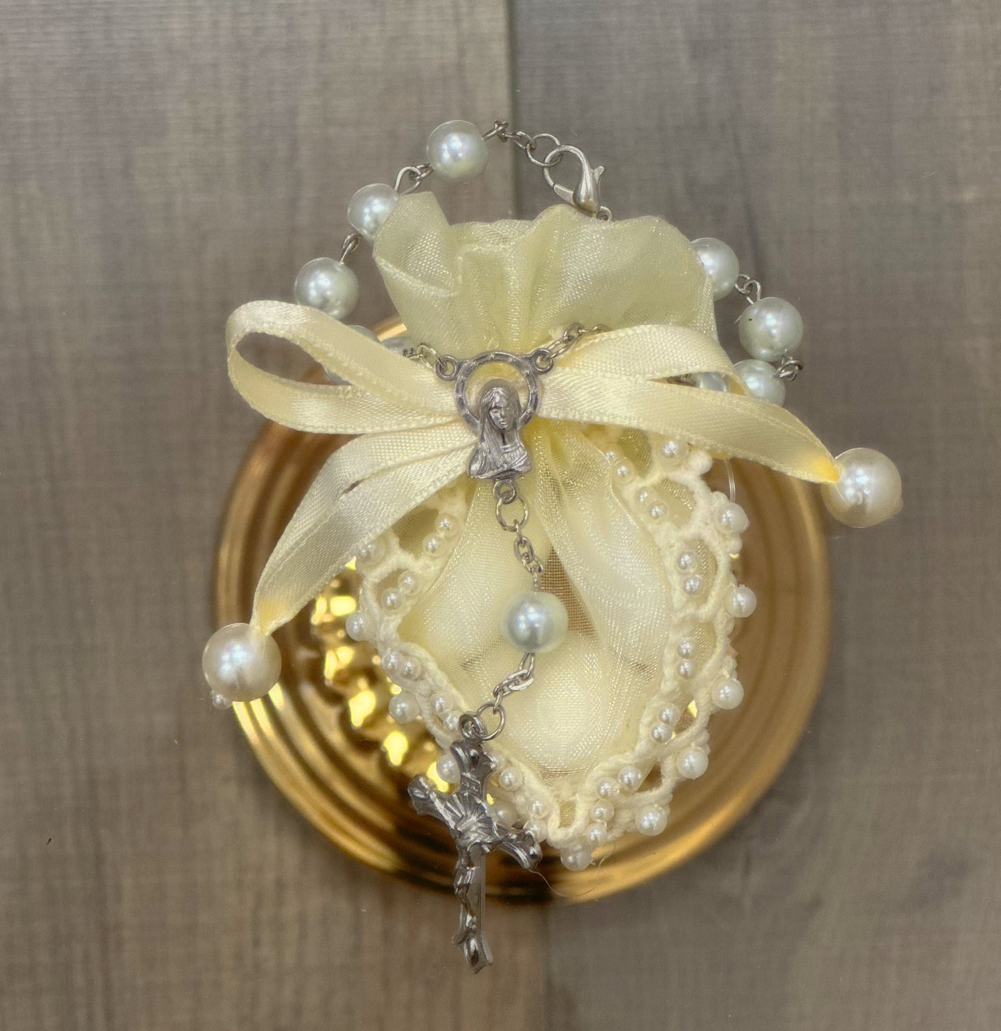 Faux White Pearl Decade Rosary