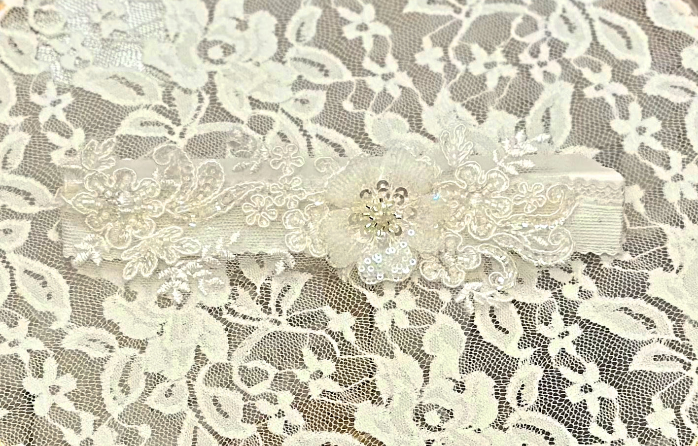 Infant Lace Headband with Flowers