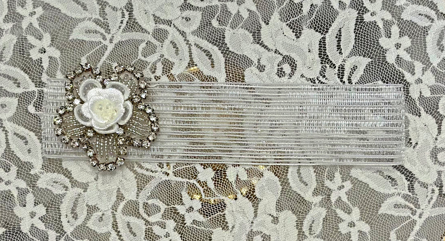 Infant Lace Headband with Flower